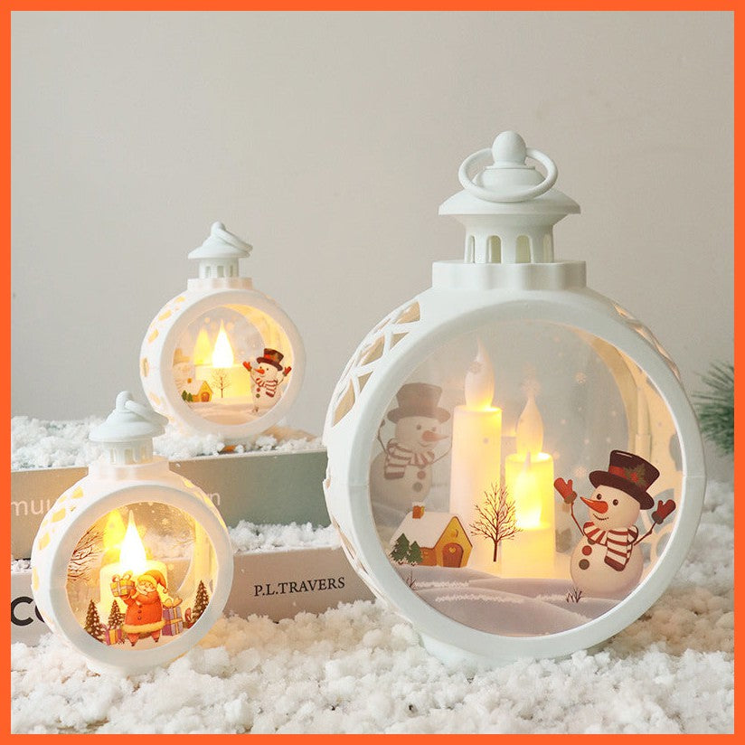 Christmas Decorations Candle Lights Retro Window Decorations