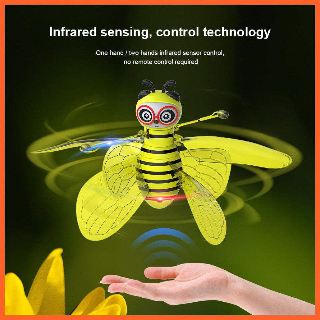 Mini Flying Ball Bee Toys - Rc Infrared Induction Drone Helicopter With Shinning Gesture Sensing Bee Flying Vehicle