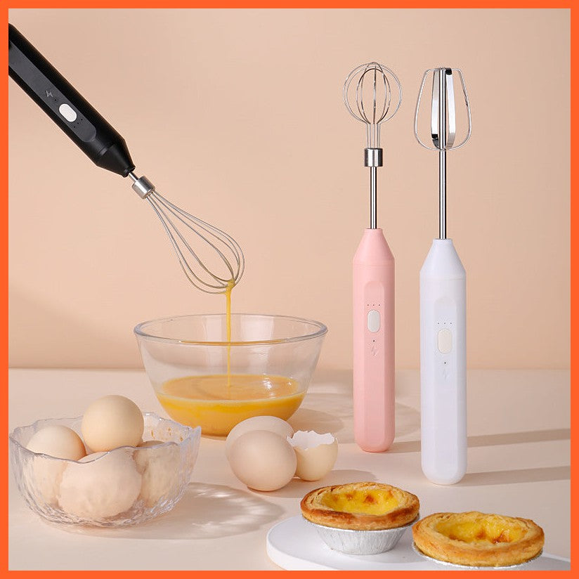 Hand-Held Electric Whisk Household Baking Cake Egg White Whisk Small Straight Handle Whisk Wireless Whisk