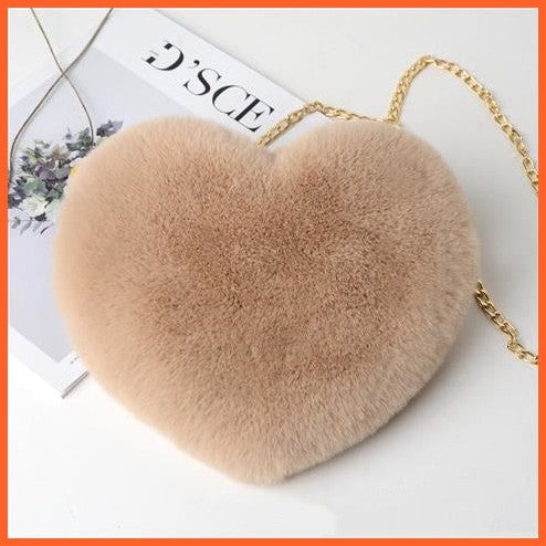 Love Bags For Women Plush Chain Shoulder Bags Valentine'S Day Party Bag