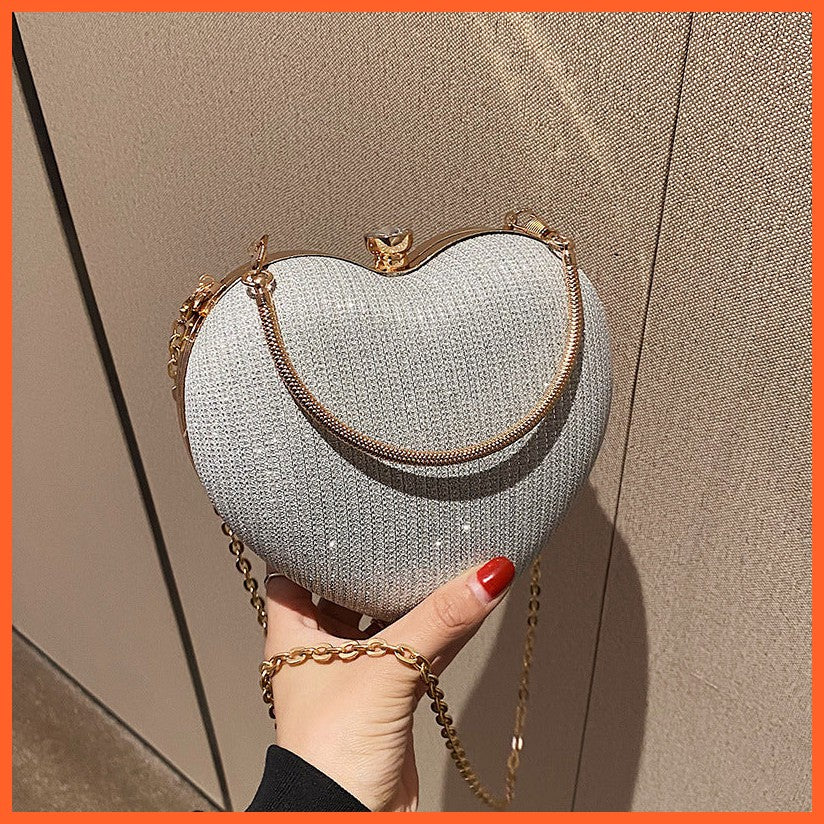 New Fashion Chain Crossbody Explosion Handheld Peach Heart Bag