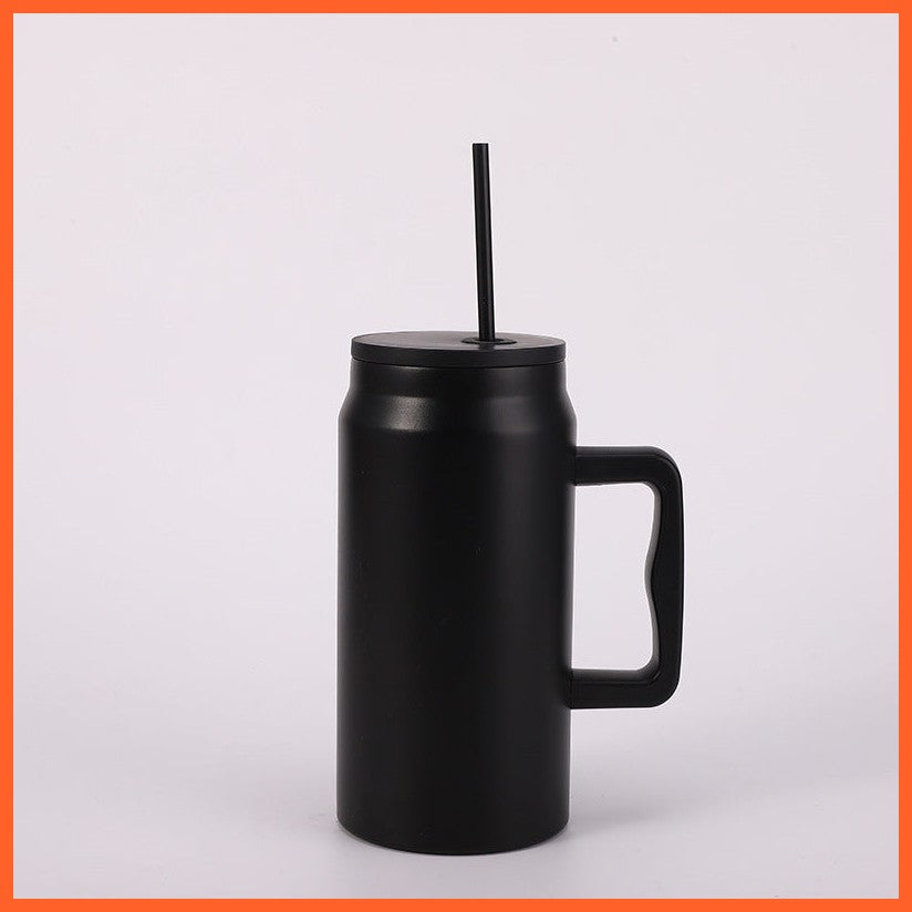 Portable Stainless Steel Large Capacity Vacuum Cup With Handle