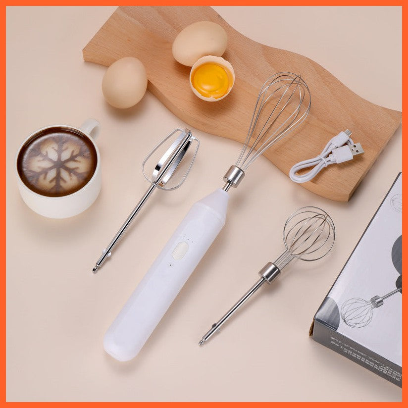 Hand-Held Electric Whisk Household Baking Cake Egg White Whisk Small Straight Handle Whisk Wireless Whisk