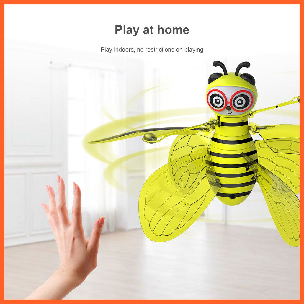 Mini Flying Ball Bee Toys - Rc Infrared Induction Drone Helicopter With Shinning Gesture Sensing Bee Flying Vehicle