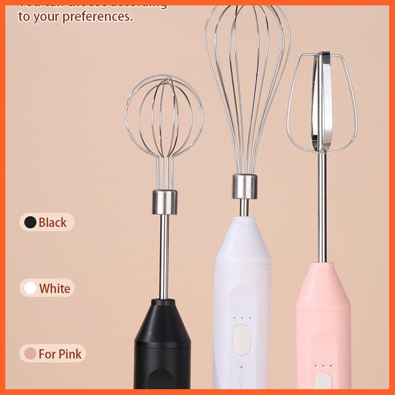 Hand-Held Electric Whisk Household Baking Cake Egg White Whisk Small Straight Handle Whisk Wireless Whisk