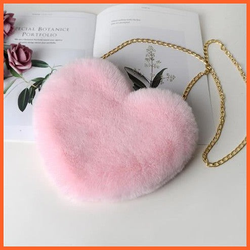 Love Bags For Women Plush Chain Shoulder Bags Valentine'S Day Party Bag