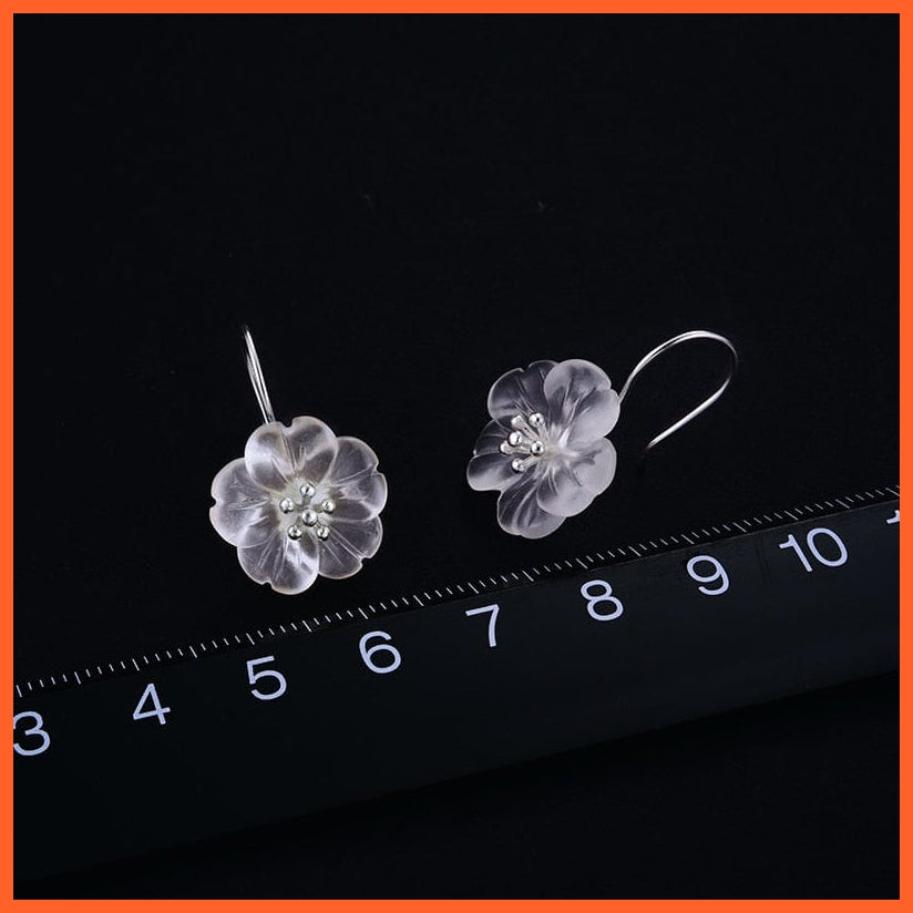 whatagift.com.au 925 Sterling Silver Flower in the Rain Earrings