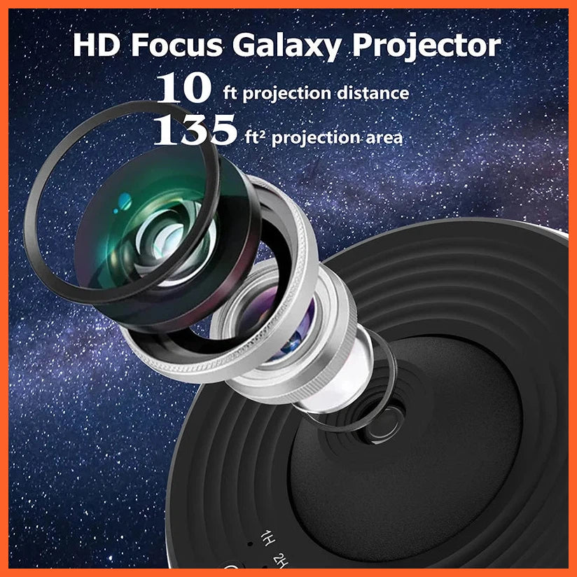 Night Light Galaxy Projector Starry Sky Projector|360° Rotate Planetarium Lamp For Kids Bedroom