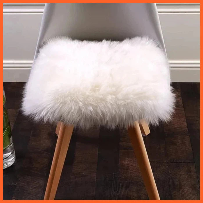 40X40Cm Square Faux Fur Sheepskin Chair Cover Seat | Cushion Pad Super Soft Area Rugs