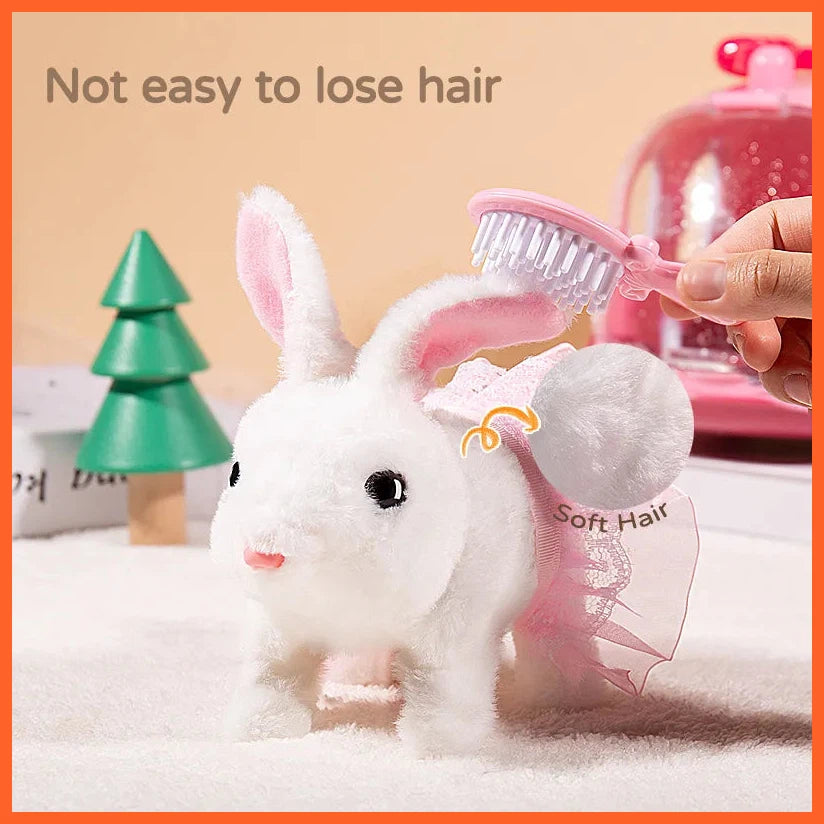 Children Plush Cute Rabbit Kids Electronic Pet With Sound | Walking Moving Pet Toys