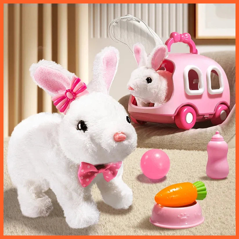 Children Plush Cute Rabbit Kids Electronic Pet With Sound | Walking Moving Pet Toys