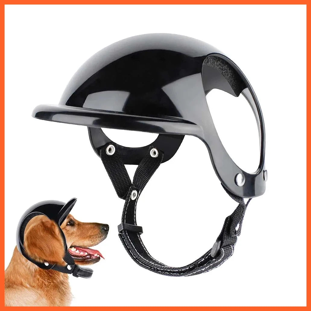 Pet Motorcycle Safety Helmet Adjustable Size Double Hole Design Soft Elastic Headwear Dog Cat Accessories