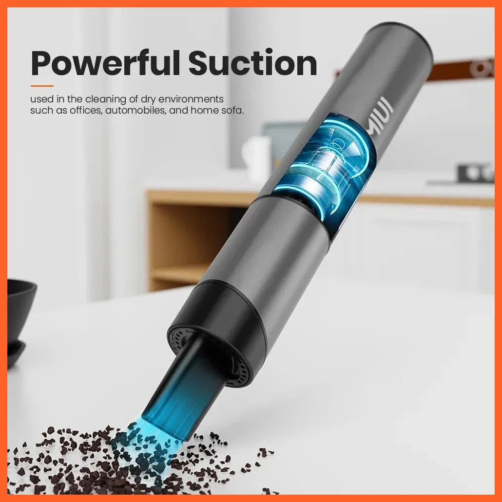Cordless Handheld Mini Portable Vacuum Cleaner With 3 Suction Heads | Easy To Clean For Desktop Keyboard Car