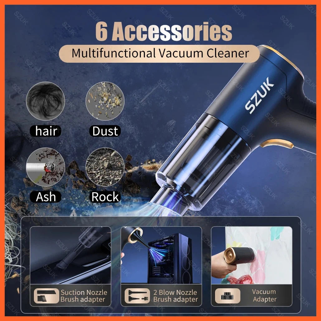 98000Pa Wireless Powerful Car Strong Suction Vacuum Cleaner | Cleaning Machine Car Accessories