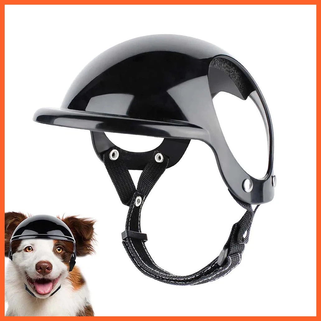 Pet Motorcycle Safety Helmet Adjustable Size Double Hole Design Soft Elastic Headwear Dog Cat Accessories