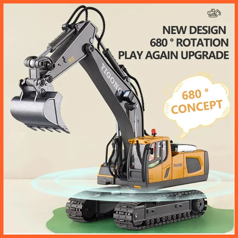 Rc Excavator Dumper Car 2.4G Remote Control | Engineering Vehicle Crawler Truck Bulldozer Toys For Boys Kids