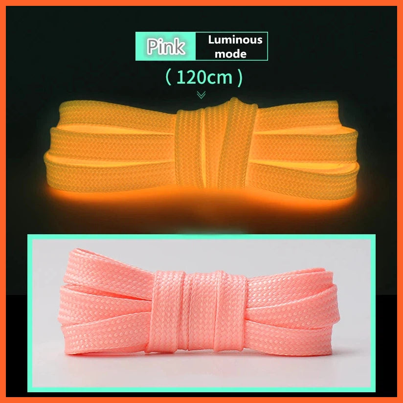 1Pair Luminous Shoelaces For Sneakers | Flat Shoe Flash Laces | Glowing Shoe Lace | Fluorescent Shoelaces