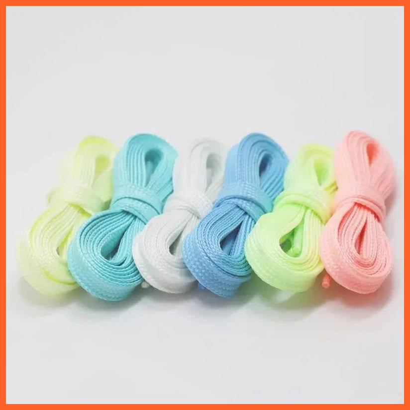 1Pair Luminous Shoelaces For Sneakers | Flat Shoe Flash Laces | Glowing Shoe Lace | Fluorescent Shoelaces