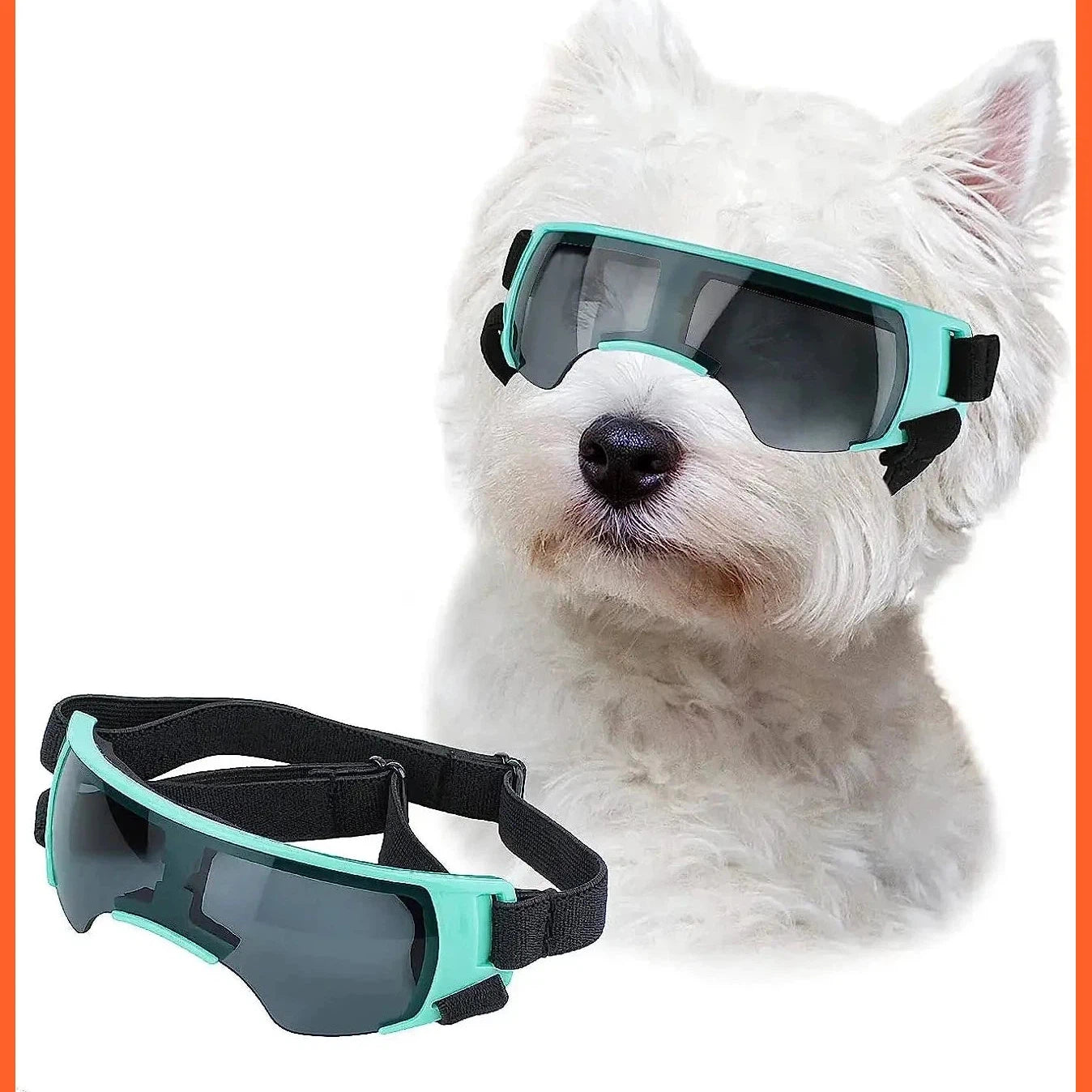 Dog Sunglasses Small Breed, Dog Goggles For Small Dogs Windproof Anti-Uv Glasses For Dogs Outdoor Eye Protection, Blue