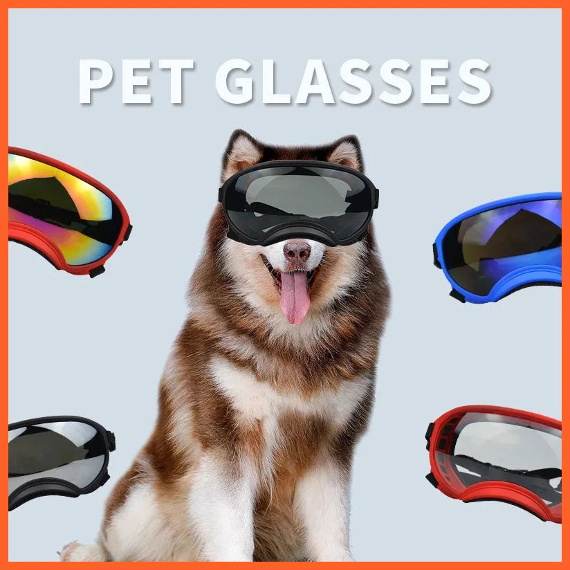 Outdoor Dog Pet Glasses Dog Fashion Sports Sunglasses Adjustable Strap For Travel Skiing And Anti-Fogpet Goggles Sunglasses