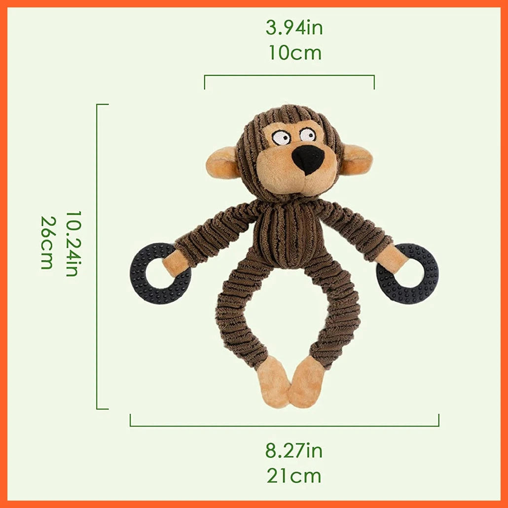 Squeaky Puppy Toys Plush Puppy Chew Toys For Teething Training Dog Toys For Small Dogs Toys For Cute Monkey Interactive Dog Toys