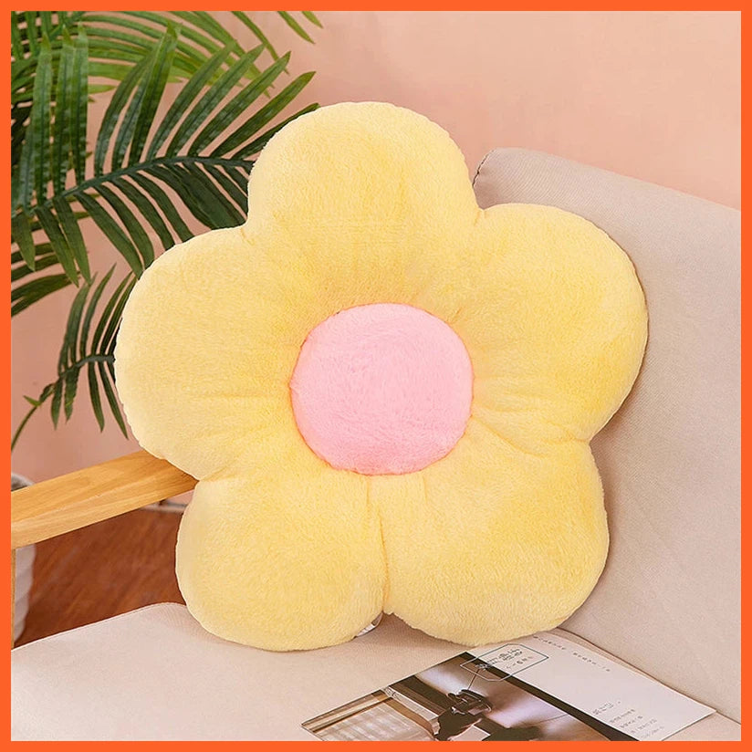 Circular Shape Cloth Cushion Flower With Soft Nap | Office Classroom Chair Cushion Couch Pillow