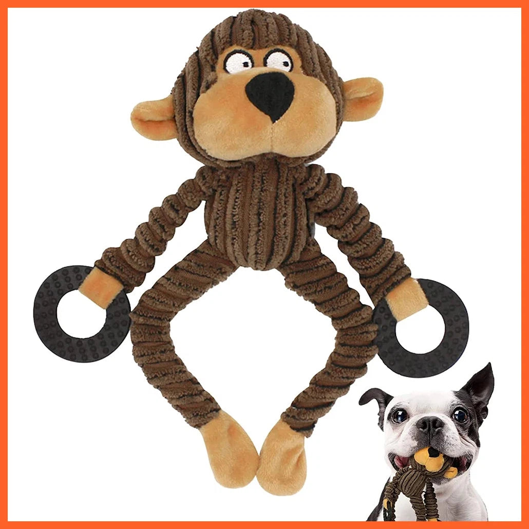 Squeaky Puppy Toys Plush Puppy Chew Toys For Teething Training Dog Toys For Small Dogs Toys For Cute Monkey Interactive Dog Toys