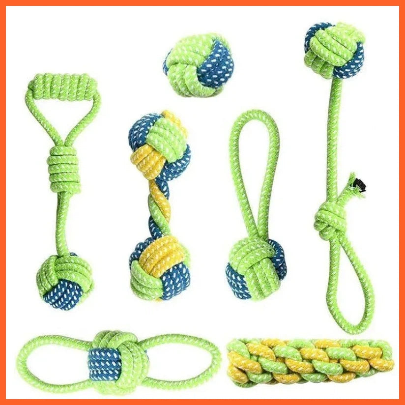 Pet Dog Toys For Large Small Dogs Toy Interactive Cotton Rope Mini Dog Toys Ball For Dogs Accessories Toothbrush Chew Toy