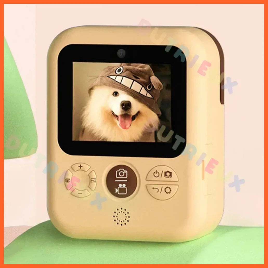 Children Camera Instant Print Cp08 Dual Lens Kids Photo Printing Camera Hd Video Recording With Thermal Paper Educational Toys