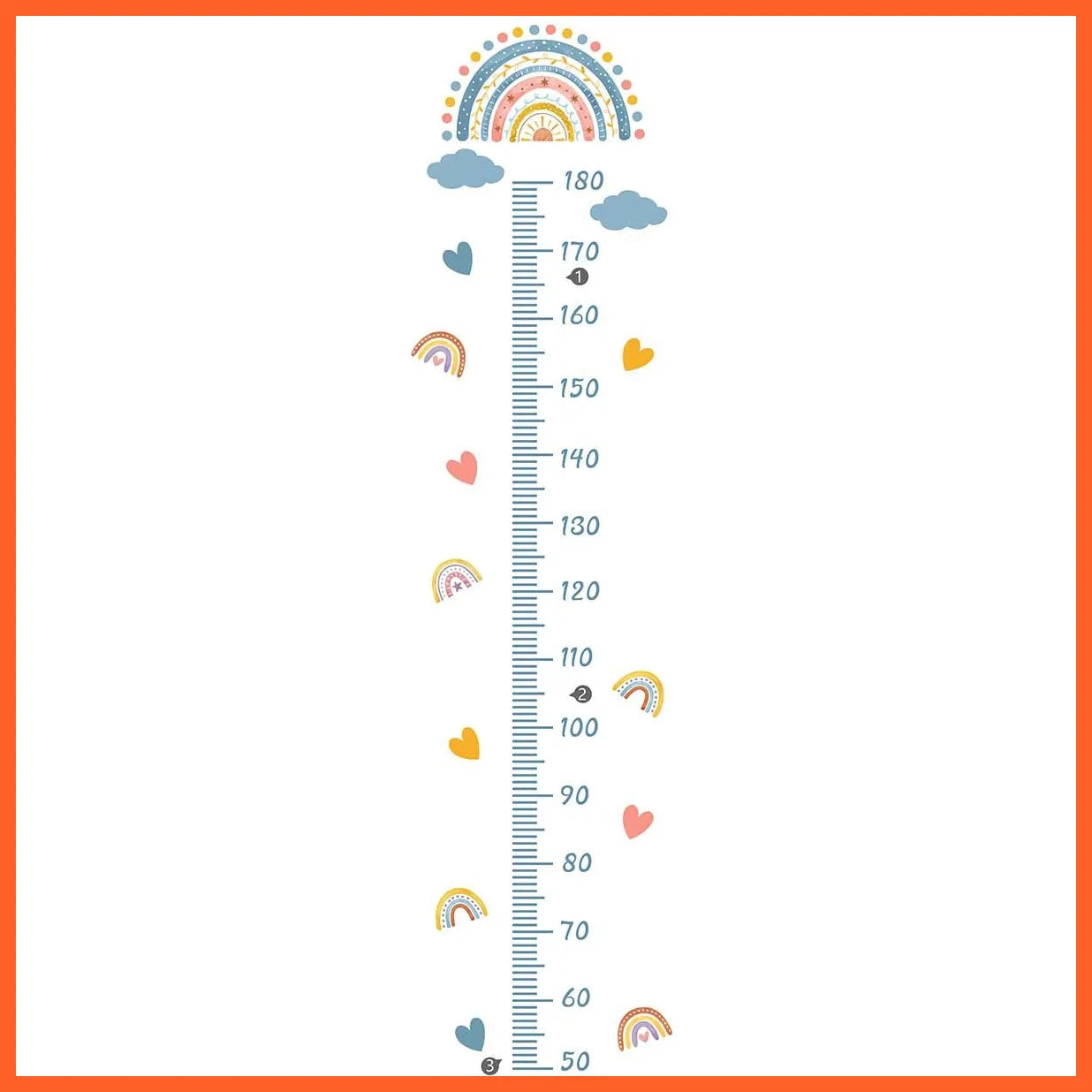 Kids Growth Chart Wall Stickers | Measure Height Record Ruler Baby Growth Chart | Decals Bedroom Nursery Decoration