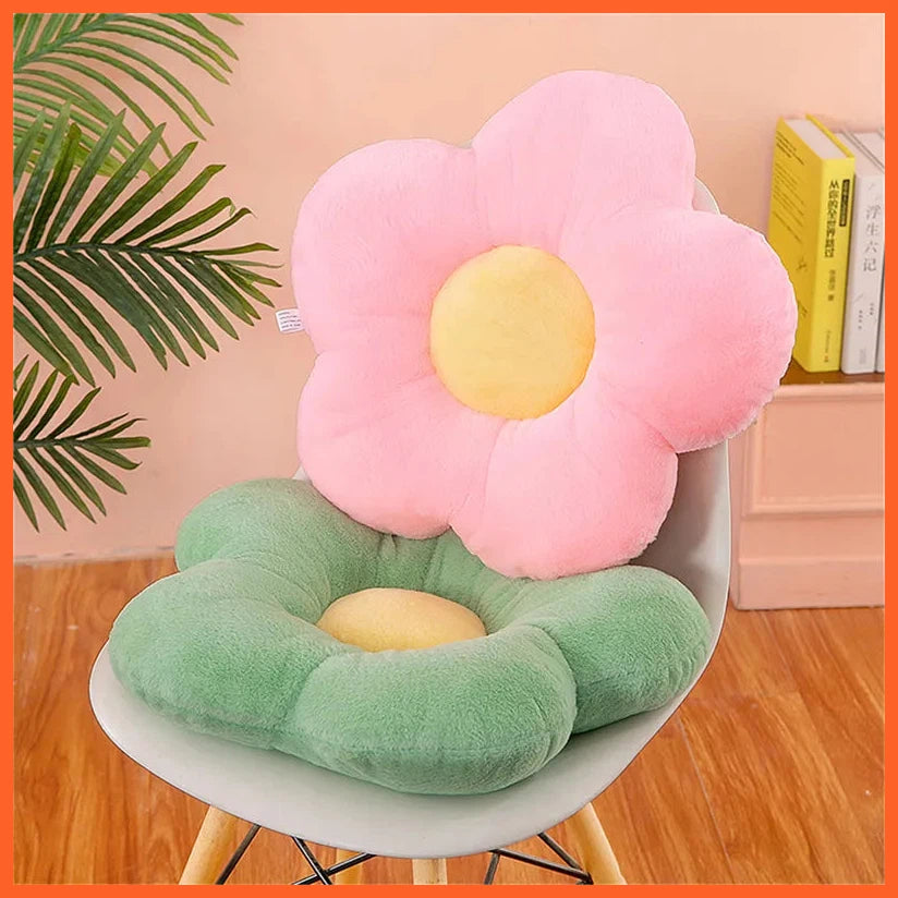 Circular Shape Cloth Cushion Flower With Soft Nap | Office Classroom Chair Cushion Couch Pillow