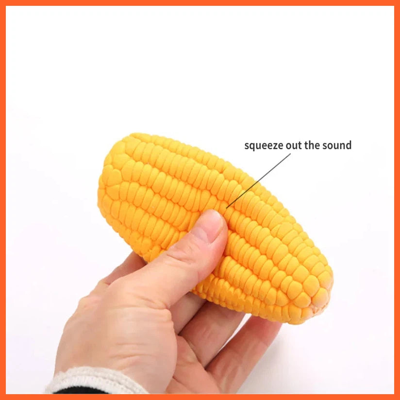 New Pet Toys Squeak Toys Latex Corn Shape Puppy Dogs Toy Pet Supplies Training Playing Chewing Dog Toys For Small Dogs