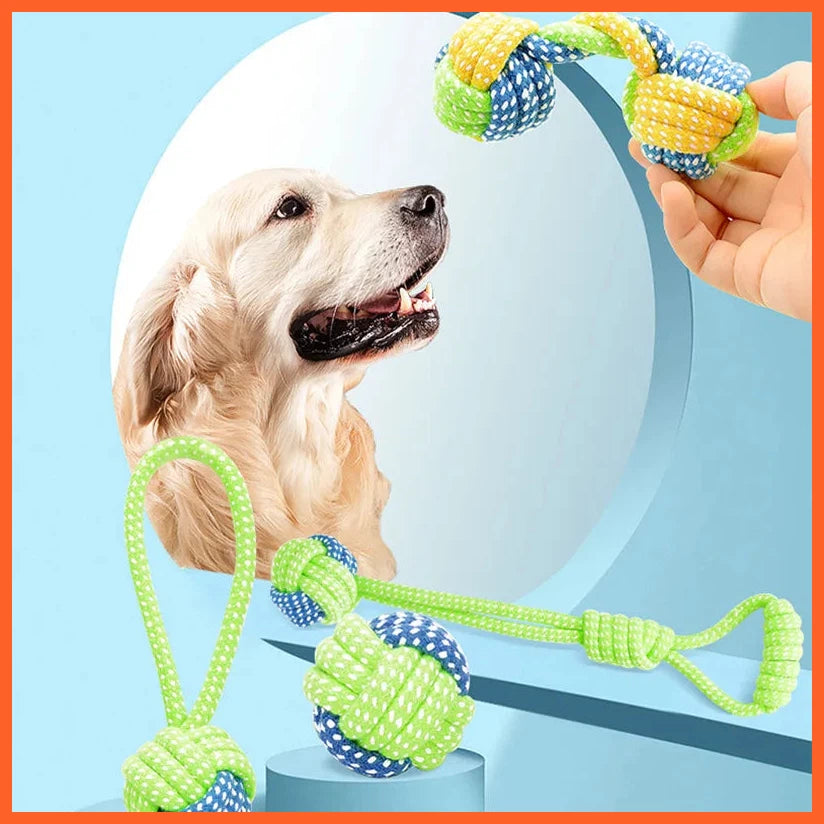 Pet Dog Toys For Large Small Dogs Toy Interactive Cotton Rope Mini Dog Toys Ball For Dogs Accessories Toothbrush Chew Toy