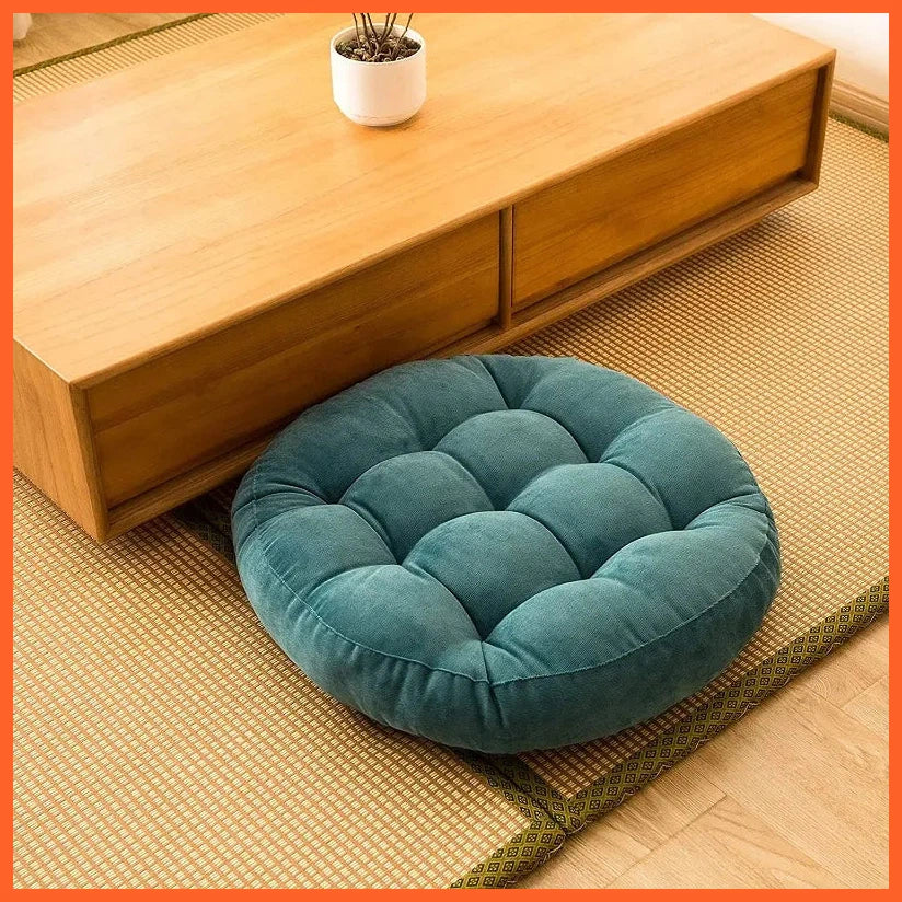 Meditation Floor Round Pillow For Seating | Solid Tufted Thick Pad Cushion | Chair Seat Cushions