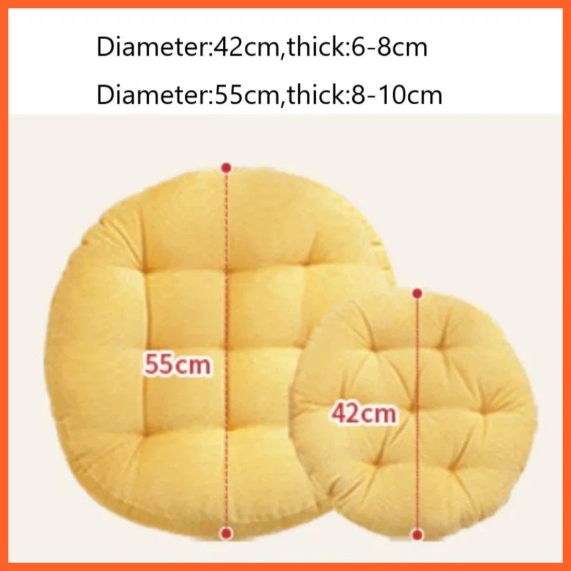 Meditation Floor Round Pillow For Seating | Solid Tufted Thick Pad Cushion | Chair Seat Cushions