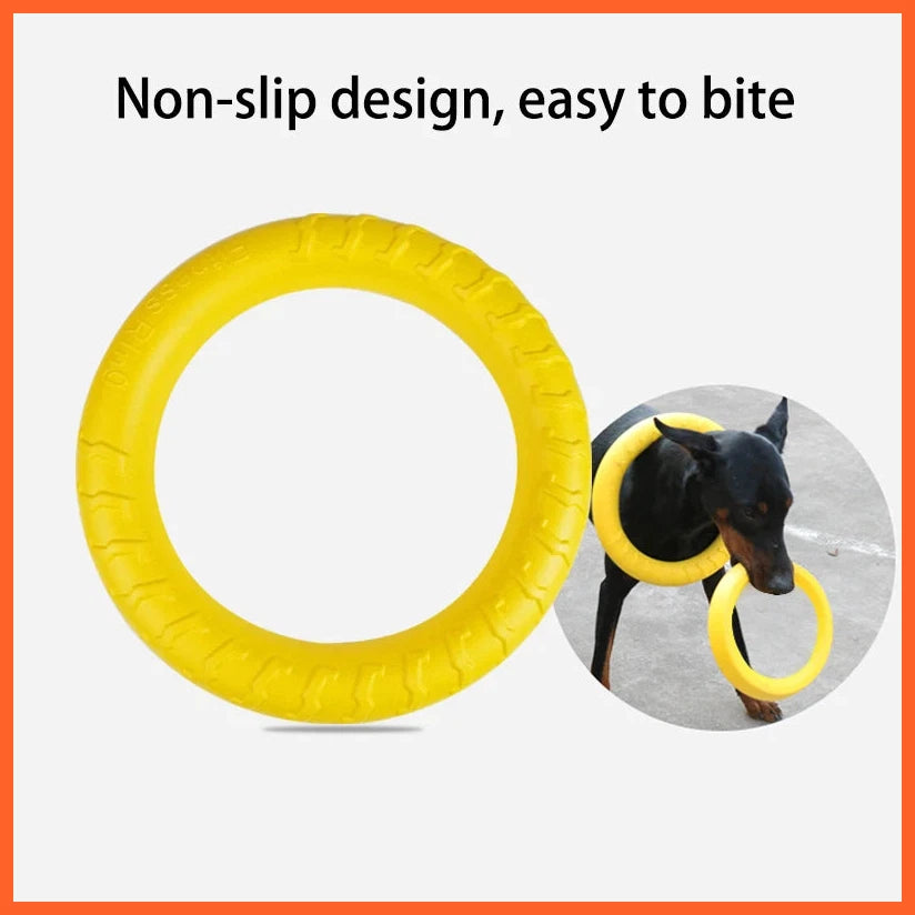 Dog Toys Pet Flying Disk Training Ring Puller Anti-Bite Floating Interactive Supplies Dog Toys Aggressive Chewing