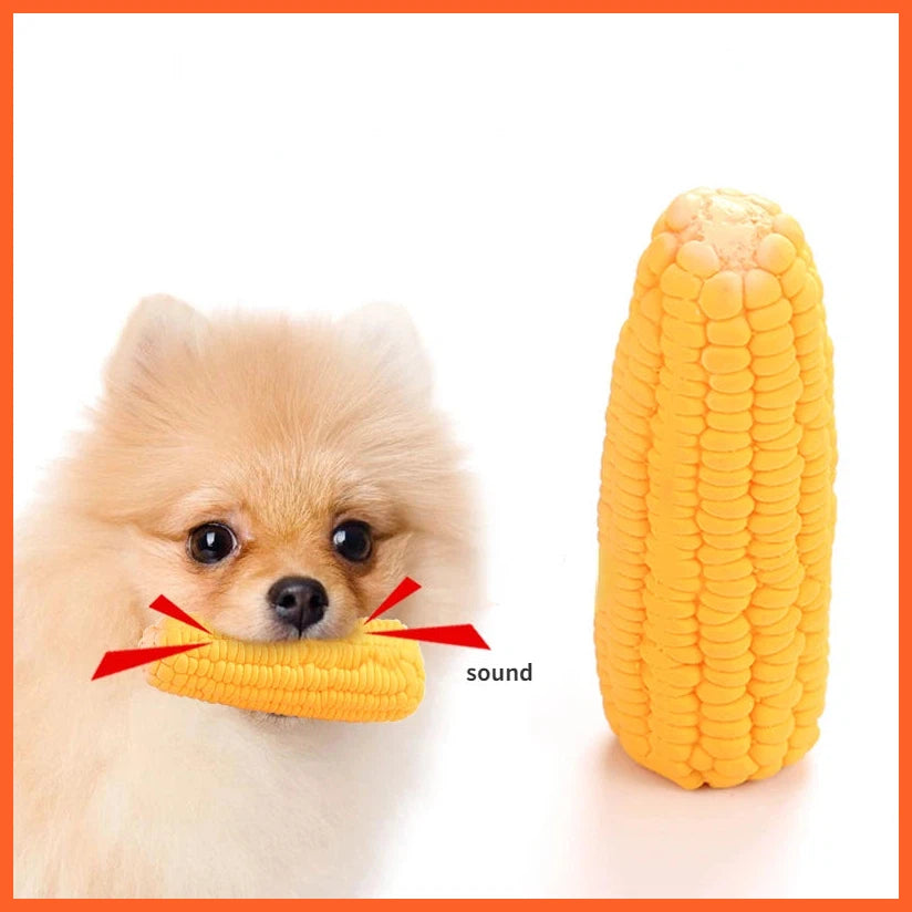 New Pet Toys Squeak Toys Latex Corn Shape Puppy Dogs Toy Pet Supplies Training Playing Chewing Dog Toys For Small Dogs