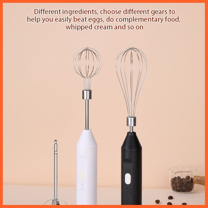 Hand-Held Electric Whisk Household Baking Cake Egg White Whisk Small Straight Handle Whisk Wireless Whisk