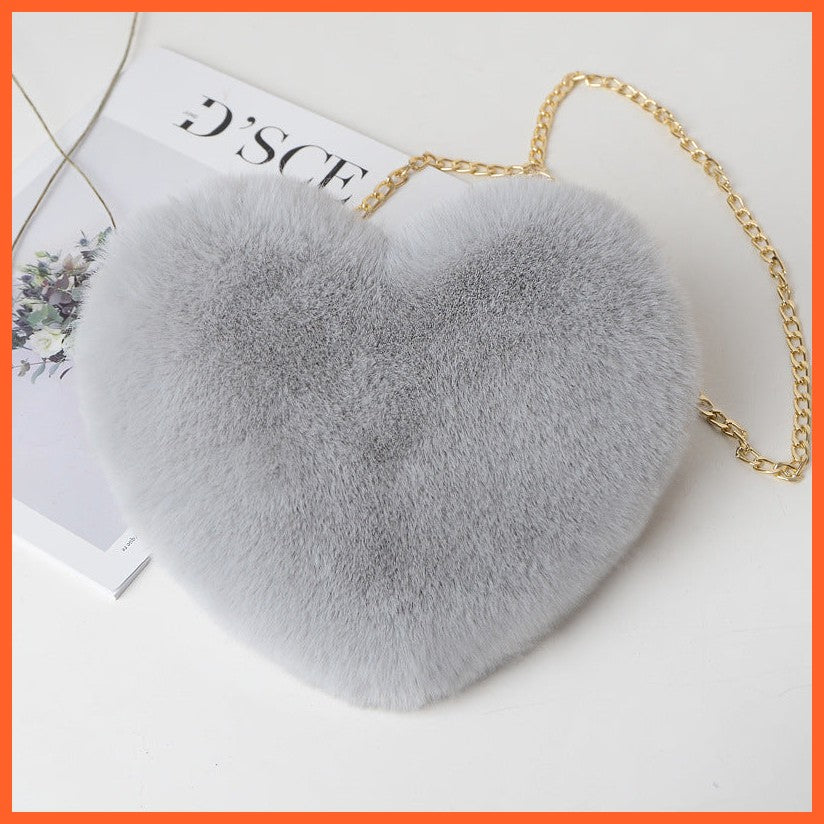 Love Bags For Women Plush Chain Shoulder Bags Valentine'S Day Party Bag