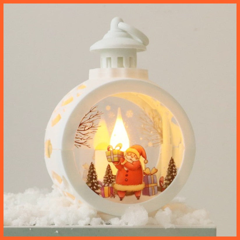 Christmas Decorations Candle Lights Retro Window Decorations