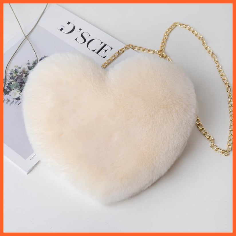 Love Bags For Women Plush Chain Shoulder Bags Valentine'S Day Party Bag