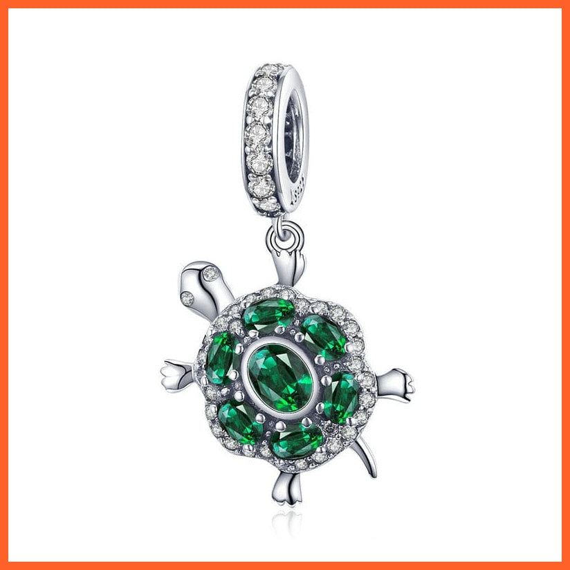 whatagift.com.au SCC1017 925 Sterling Silver Ladybug Turtle Birds Bug Pendant Animal Charms Collection