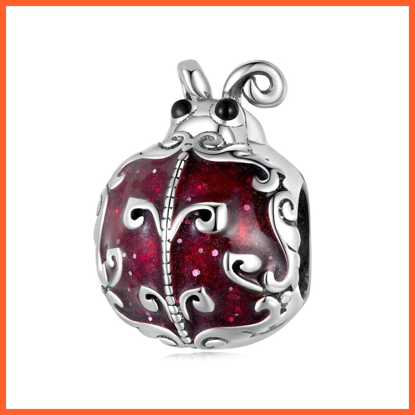 whatagift.com.au SCC2319 925 Sterling Silver Ladybug Turtle Birds Bug Pendant Animal Charms Collection