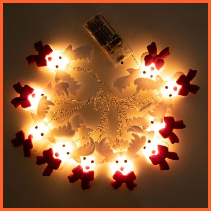 whatagift.com.au 1.6m 10LED Elk 2M 20LED Santa Claus Snowflake Tree LED Light String | Christmas Decoration For Home