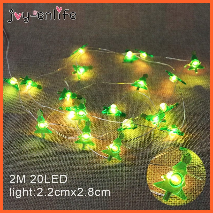 whatagift.com.au 2M 20LED Santa Claus Snowflake Tree LED Light String | Christmas Decoration For Home
