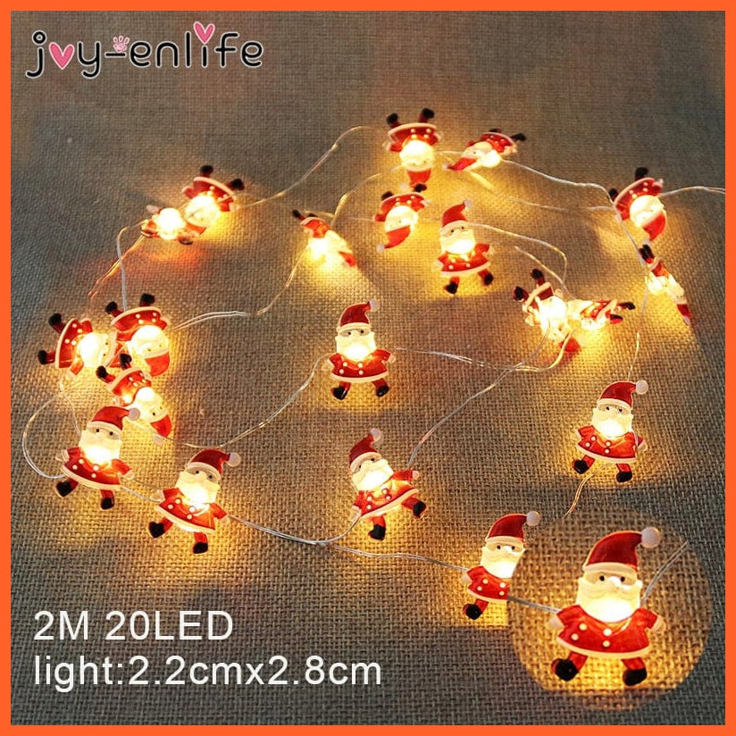 whatagift.com.au 2M 20LED Santa Claus Snowflake Tree LED Light String | Christmas Decoration For Home
