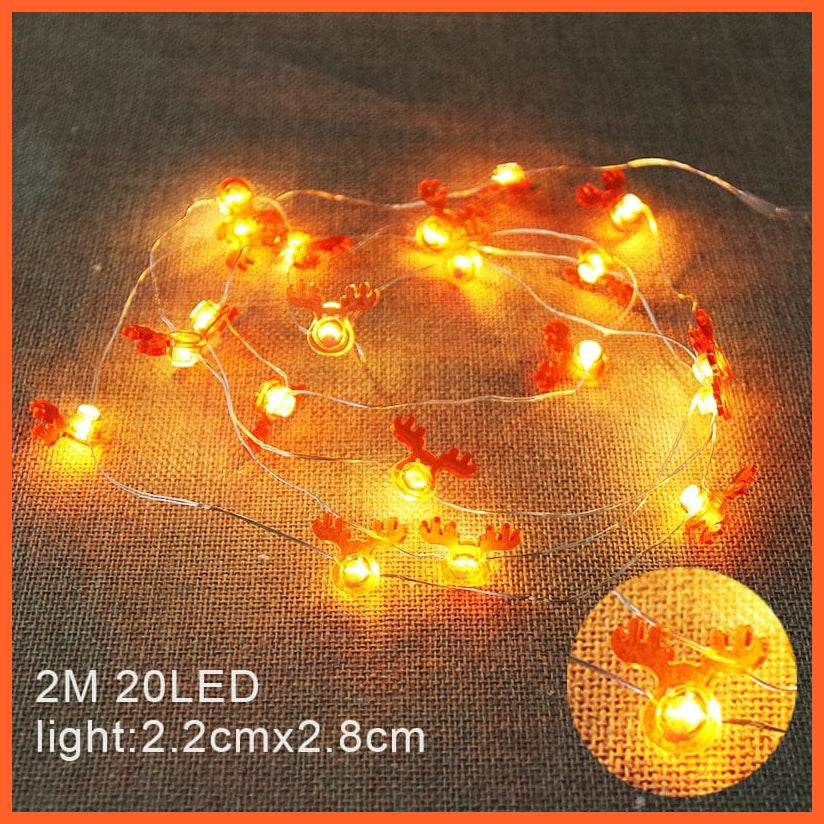 whatagift.com.au 2m Elk 2M 20LED Santa Claus Snowflake Tree LED Light String | Christmas Decoration For Home