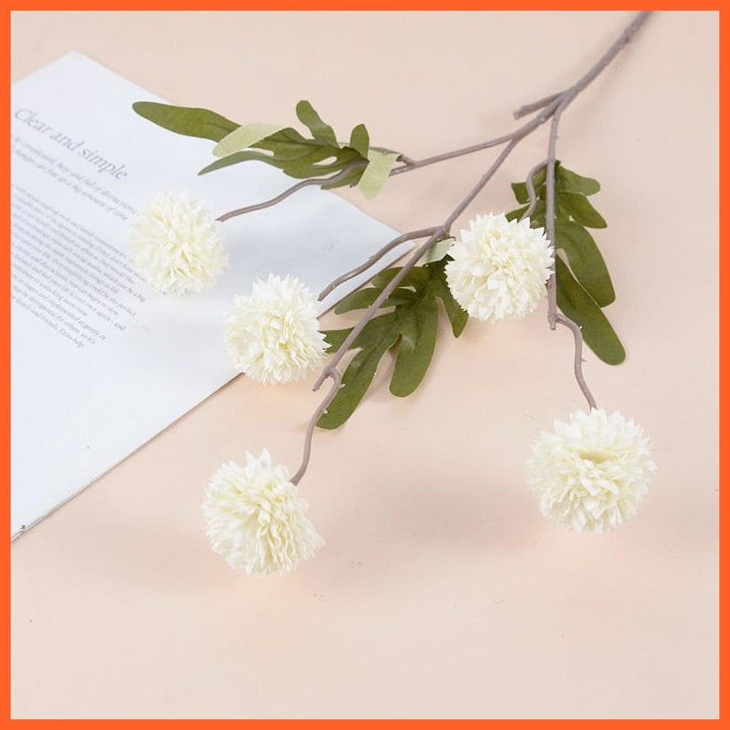 whatagift.com.au A / 1pcs Artificial Dandelion Silk Flowers Ball 52cm Long | Fake Flower for Home Decore