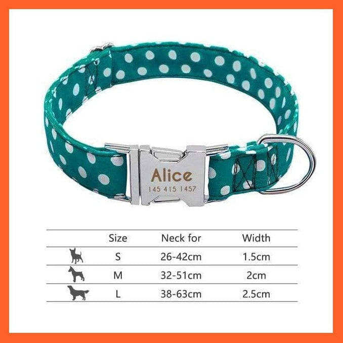 whatagift.com.au Animals & Pet Supplies 008-Blue / S Personalized Nylon Dog Collar | Engraved Reflective Id Tag Pet Collar