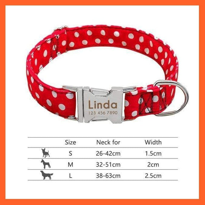 whatagift.com.au Animals & Pet Supplies 008-Red / S Copy of Personalized Nylon Dog Collar | Engraved Reflective Id Tag Pet Collar | Small Medium Large Dogs